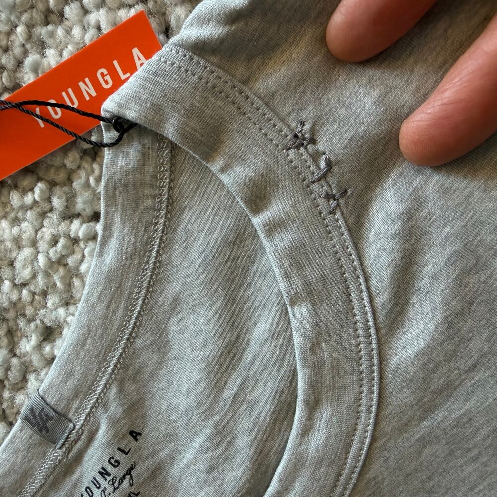 Men's YoungLA 4039 SleepwearTee XL NWT HeatherGrey - Picture 4 of 8